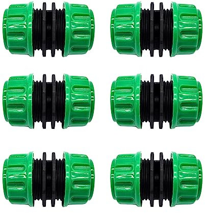 Junsasi 6pcs Hose Repair Connector Extender for Join 1/2 inch Garden Hose Pipe Quick Repair Connection Plastic Garden Hose Joiner Splicer Leakproof Design£¨Green£©