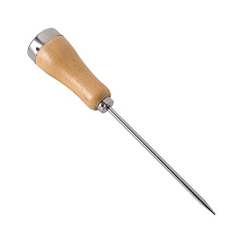 Ice Axe, Stainless Steel Ice Axe with Safety Wooden Handle, Portable Ice Axe Tool, Small Ice Axe for Kitchen Bar, Rosewood