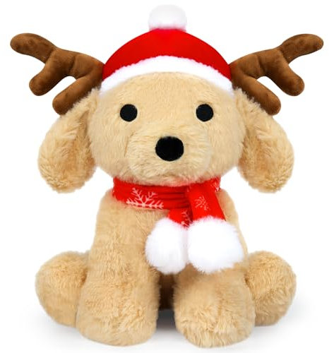 MUFEIRUO Weihnachts Hund Plüschtier - Kuscheltier Weihnachts Elk Stofftier - Kinder Kuscheltier Elk Plüschtier Jungen Mädchen