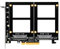GLOTRENDS PU21 Dual U.2 SSD to PCIe 4.0 X8 Adapter, unterstützt 2 x U.2 SSD oder Soft Raid, ohne PCIe Splitter Funktion (PCIe Bifurcation Motherboard ist erforderlich)