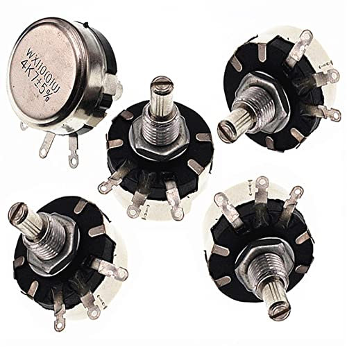 5PCS WX110 3W Potentiometer 100-33K Ohm Single Turn Wire Wound Potentiometer Variable Widerstände Multi-Widerstand optional (Size : 470 Ohm)
