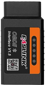FASLINK X1 Bluetooth OBD2 Scanner for iPhone & Android, ELM327 BLE Wireless Adapter for Check Engine Light & Fix Car Fault Code Reader Diagnostic Scan Tool Compatible All OBDII Gasoline Vehicles