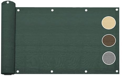 Telo Copri Ringhiera da Esterno Copri Balcone Frangivista Balcone Schermi Divisori Protettivi Schermo Privacy Terrazzi Recinzioni Giardino 90x500 cm Verde