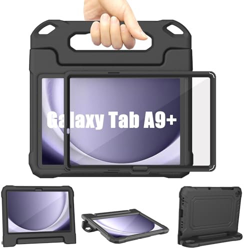 Samsung Galaxy Tab A9 Plus Case - Kids 11 inch 2023, TrendGate Lightweight Shockproof Tablet Case with Built-in Screen and Handle Stand for Galaxy Tab A9+ 11'' (SM-X210/X216/X218) - Black