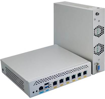 MNBOXCONET 1U Rackmount 9 Firewall Appliance J4125, Router PC Hardware, 4 x 2.5GbE I-226V/225V LAN, OPNsense, Router, Network, Barebone, NO RAM NO Storage, Console