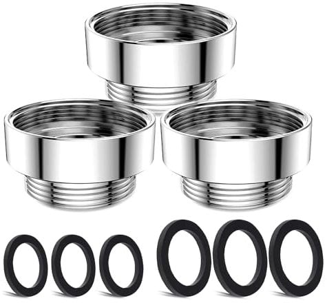3 Pezzi Corredo Dell'Adattatore Del Rubinetto, CNYMANY Maschio M22mm a Femmina M26mm Kit adattatore per aeratore da cucina adattatore per rubinetto del lavandino Tubo standard per filtro dell'acqua