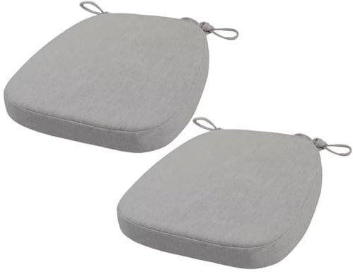 FIOVIP Stuhlkissen mit Riemen abnehmbar, waschbar, doppelte Anti-Rutsch hoch elastisch,Geeignet für Esstische und Stühle(43X40X33CM(5CM),Hellgrau,2 Stück)
