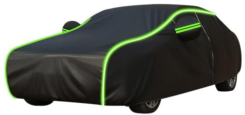 Wrhome Vollständige Autoabdeckung Für Kangoo 2013,wasserdichte UV-Schutz Autoabdeckung mit reflektierendem Streifen,A-GB