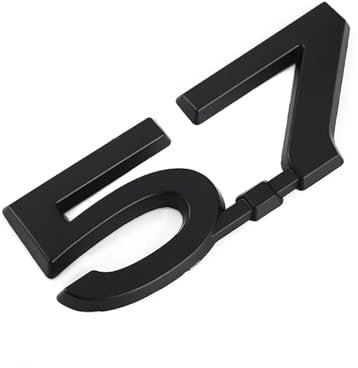 AQXYWQOL 3D-Emblem, Namensschild, Kotflügelaufkleber, 3D-Autoaufkleber, 5,7 Liter, HEMI-Logo Farbe ist konstant, verblasst Nicht und beschädigt(5.7 Sticker)