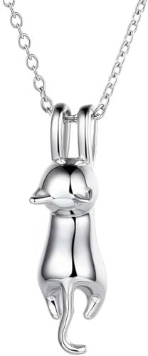 IBXWMNG Collana in Argento con Ciondolo Gattino, Gioielli con Animali per Donna, Regalo Perfetto per Amanti dei Gatti, Ideale per Feste e Occasioni Speciali