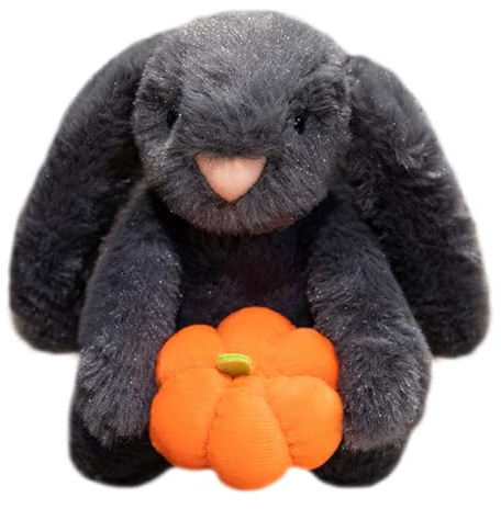 XNAUVOI Kaninchen Puppe, Halloween Stofftier Kürbis Kuscheltier, Plüsch Spielzeug für Mädchen, Jungen & Babys Süße Kaninchen