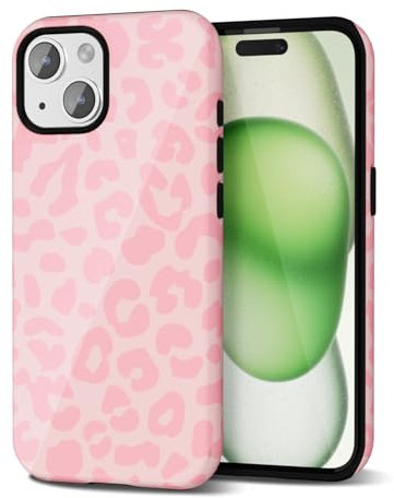 Svanove Cheetah Print Phone Case for iPhone 15 Plus Case Girly Trendy Leopard Pattern, Retro Cool Animal Print, Luxury Cute Case for Women, Aesthetic Y2k Hard Shell Plastic, Pink