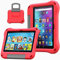 ODQQDO 7 Inch Case Suitable for Kids(12th Generation, 2022 Release) Multi-angle Adjustment Case Thicken Shockproof,Incompatible with 7 Inch iPad Samsung HTC LG Tablet,Red