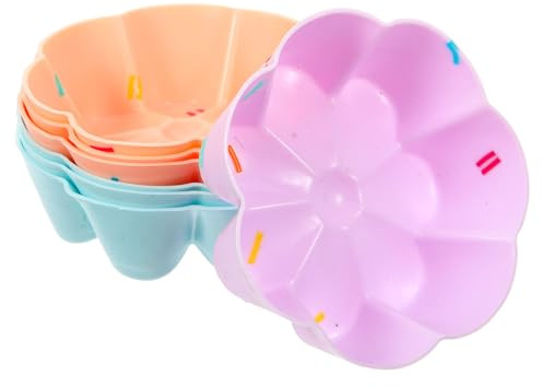 Ciieeo 12pcs Silicone Baking Cups Giant Cupcake Mould Flower Cupcake Mould for Baking