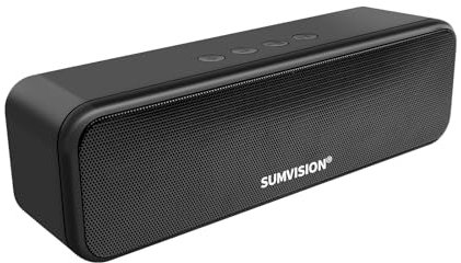 Sumvision Tekuno Portable Bluetooth Speaker True Wireless Stereo Speakers Chroma LED 24Hr 1200mAh Long Life Battery Bluetooth 5.3 USB C Fast Charge Enhance Bass Drop Protect UK Design UK Tech Support