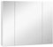 HOMCOM Armoire de Toilette Moderne avec Miroir et éclairage LED, 90x15x75 cm Blanc