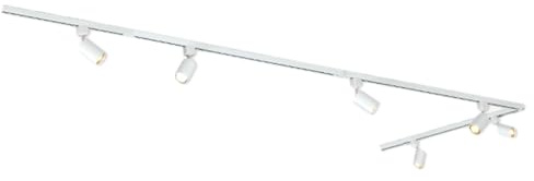 Qub Focus III 1-Phasen Led Schienensystem - 400cm - 6x GU10 Spots Schienensystem lampen - 4x 1m Lichtschienensystem - L-Form - Deckenstrahler Weiß - Erweiterbar & flexibel - LED-kompatibel