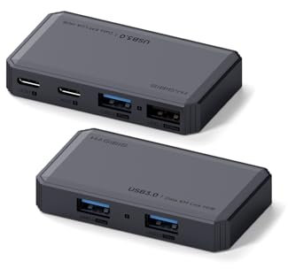 Hagibis USB Switch, Cross-System Transfer Daten USB 3.0 Switcher 2 Computer Sharing USB C & A Geräte, 5Gbps USB KM Selector für PC Laptop Drucker Scanner Maus Tastatur