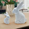 Bseical 2 Stück Osterhase Deko, Osterhase Holz, Osterdeko Hasen Ostern Deko Hasen Figuren aus Holz Stehend Osterhasen Figuren Groß für Garten Tisch Osterfiguren Decoration Bunny Frühlingsdeko