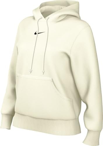 Nike Damen Sportswear Phoenix Std Po Kapuzenpullover, Sail/Black, L