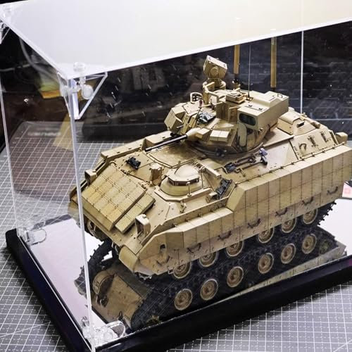 Acryl Vitrine Durchsichtige Acrylvitrine mit Verspiegeltem Boden, Rechteckige Acrylbox für Puppen-Souvenir-Modellauto, UV-geschützte Stapelbare Kunststoffvitrine(20 x 15 x 20 cm ( 8 x 6 x 8 in ))