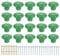 sourcing map 20Pcs Ceramic Cabinet Knobs, 38mm/1.5 Mushroom Round Shaped Drawer Knobs Dresser Knob Pulls Handle with Screws for Wardrobes Bedroom Furniture Closet Cupboard, Green