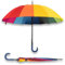 BESCH Paraguas Largo Clasico Grande Automatico Resistente al Viento (Arcoiris Grande Mango Azul)