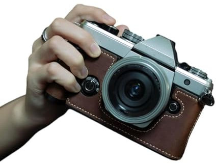 Premium Leather Camera Half Case with Strap For Olympus OM-3 Camera Protective Bag Shoulder Strap with Case