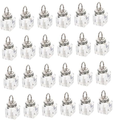 HOMSFOU 100piezas Colgantes Cristal Adornos Colgantes Collar Diy Accesorio Manualidades