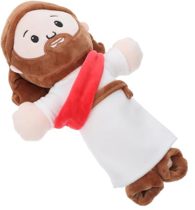 FUNNETOYU Jesus Plüschfigur Sanftes Stofftier für Religiöses für Sonntagsschule Dekoratives Kissen zu Ostern und Weihnachten
