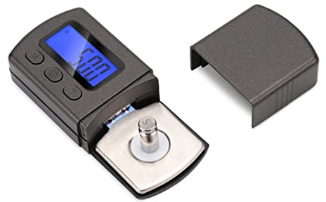 Digitaler Plattenspieler-Stift, Kartuschen-Tracking-Kraftskala mit LCD-Display, Plattenspieler-Winkelmesser für Schmuckaufzeichnungen, genaue Messung (Schwarz)