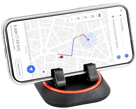 Astralong Soporte Móvil Coche Salpicadero, Rotación 360° Porta Movil Coche Silicona Antideslizante, Universal Car Phone Holder para Smartphones