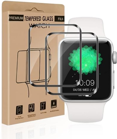 Cable Leader 2 Stück für Panzerglas für Apple Watch Series 6/5/4/SE/SE2/SE3 40mm Schutzfolie, HD-Klar Kristallklar Sensitive Touch Frei von Kratzern Unzerbrechlich Apple Watch 40mm Displayschutz