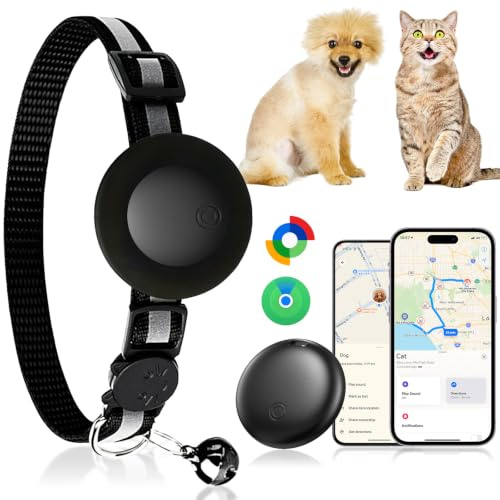 Collier GPS Chat sans Abonnement,Chien Traceur Compatible iOS et Android