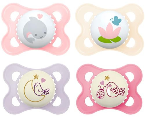 MAM Day & Night Schnuller 0-6 // 4er Set // inkl. 2 Sterilisiertrasportboxen