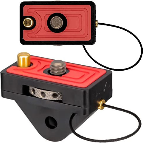 iSHOXS ProFork Stativ Adapter mit VideoPin - Passend für GoPro Zubehör und alle Geräte mit 1/4 Gewindeanschluß und Bohrung für Videopin, Kopfhalterung Action Cam