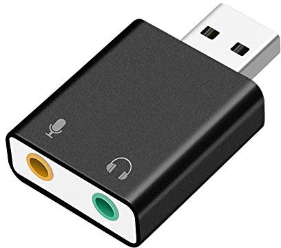 Asbter USB Carte Son Externe Adaptateur USB Carte Audio 3D Stéréo Jack 3.5mm Écouteur Micphone Carte pour Ordinateur Portable PC Ordinateur Portable