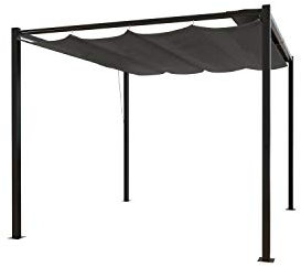 CONCEPT USINE | Tonnelle Autoportante 3 x 4m Soit 12m² | Design TUSA Taupe | Structure en Acier Robuste | Toile Rétractable en Polyester 180g/m² | Confort Optimal | Idéal pour Terrasse, Jardin