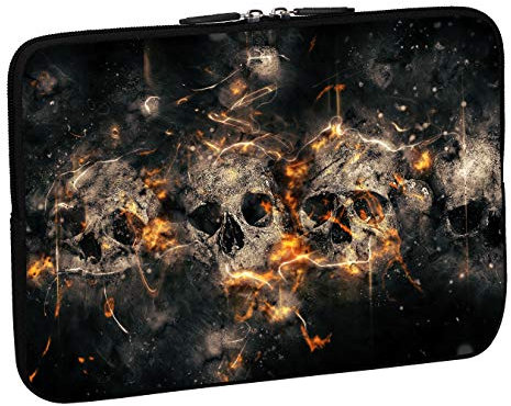 Pedea Designer Protective Notebook Bag up to 17.3 Inches (43.9 cm) Skulls