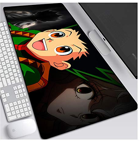 ITBT Hunter Tapis de Souris XL 900x400mm Hydrorésistant Anime Mouse Pad Grand Tapis de Souris Gamer avec Base en Caoutchouc Anti-Glissant Surface Texturée pour Ordinateur et PC, H