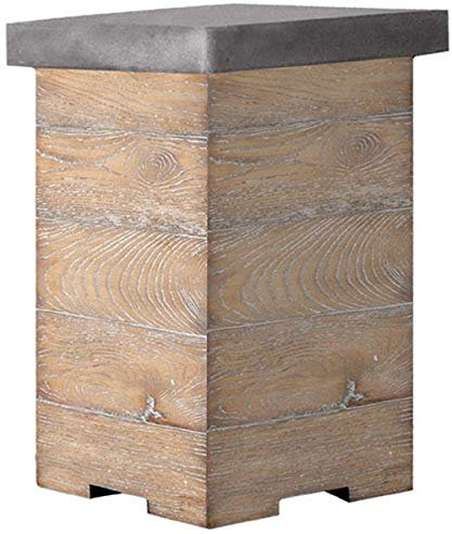 Casa Padrino Luxus Gasflaschenbehälter Beistelltisch mit Abdeckhaube Braun/Grau 35 x 35 x H. 60 cm - Handgefertigter Wetterbeständiger Balkon Garten Terrassen Beistelltisch - Gartenmöbel