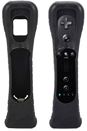 Wii Motion Plus Sensoradapter mit Silikonhülle und Handschlaufe, Wii Nunchuk Fernbedienungsbefestigung für Nintendo Wii und Wii U