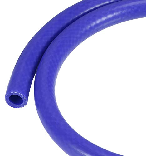 sourcing map Tuyau en Silicone de Chauffage 10mm ID x 16mm OD 1 Mètre de Long Durite 101psi 392F Bleu Renforcé Haute Température pour Moteur