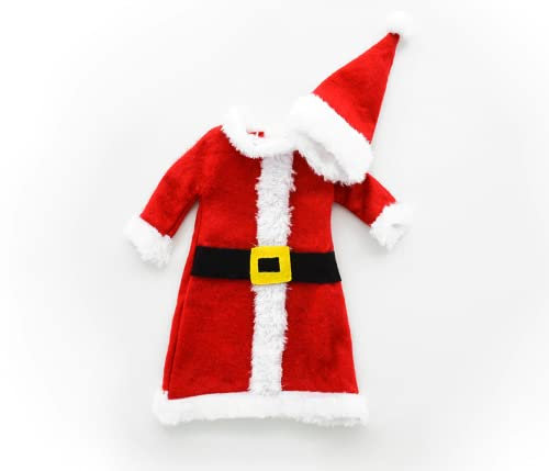 Weihnachten Flaschenkostüm für Weinflasche Bierflasche Weihnachtsmann Kostüm Mini Weihnachtsmütze Flaschendeko Nikolaus Flaschen Kleidung Weihnachtsdeko Tischdeko Xmas Deko 12250