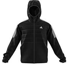 adidas Uomo Essentials Insulated Hooded Hybrid Jacket, Black, L