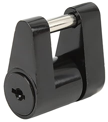 Lucchetto per Gancio di Traino, Nero 1/4in Lucchetto per Rimorchio Zine Lega Antifurto per Gancio di Traino con 2 Chiavi per Rimorchio
