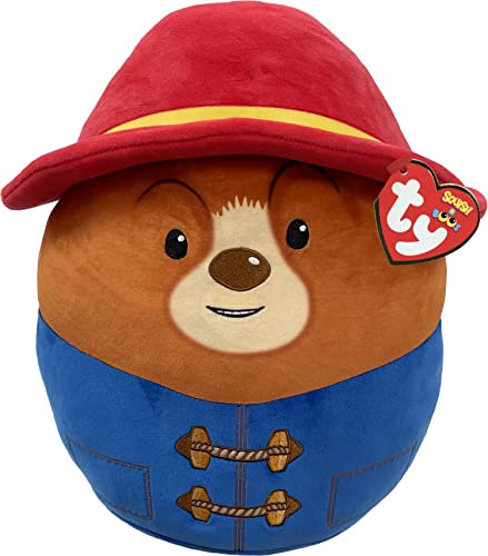 TY Paddington Bear Squish-A-Boos 10 Zoll | Beanie Baby Weichplüschspielzeug | Sammlerstück Kuscheliger Teddybär zum Sammeln
