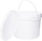 BenBow Cubo con Tapa, 10 l, Blanco, 5 x 10 l, Apto para Alimentos, Estable, hermético, a Prueba de Fugas, Inodoro, Recipiente de Almacenamiento de plástico, con asa, Lee