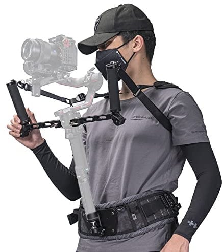 Tilta Dual Handle Gimbal Support Sistema di supporto cardanico a doppia impugnatura leggero per RS 2/RS 3 Pro/RSC 2/RS 3,con giubbotto di supporto cardanico,staffa a doppia impugnatura GSS-T04-DHB2