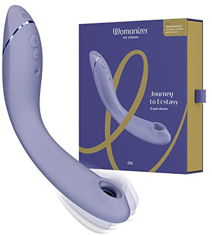 Womanizer OG G-Punkt-Vibrator - Pleasure Air Stimulator für sie - G-Punkt- und Klitoris-Vibrator - wasserdichter Klitoris-Sauger mit Vibrationen für Frauen und Paare - Lilac